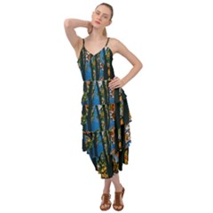 Silhouette Of Trees Layered Bottom Dress by Pakrebo