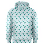 Blue Parrot Pattern Men s Overhead Hoodie