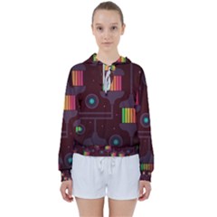 Non Seamless Pattern Background Women s Tie Up Sweat by Simbadda