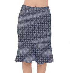 Pattern Background Black And White Short Mermaid Skirt