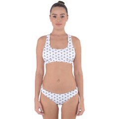 Cycling Motif Design Pattern Cross Back Hipster Bikini Set by dflcprintsclothing