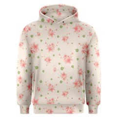 Pink Flowers Pattern Spring Nature Men s Overhead Hoodie by TeesDeck