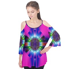Abstract Art Fractal Creative Pink Flutter Tees