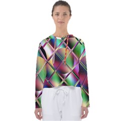 Fractal Artwork Abstract Background Women s Slouchy Sweat