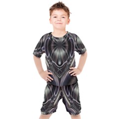 Digital Art Artwork Colorful Poster Kids  Tee And Shorts Set