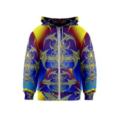 Abstract Art Design Digital Art Kids  Zipper Hoodie by Pakrebo