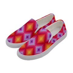 Texture Surface Orange Pink Women s Canvas Slip Ons