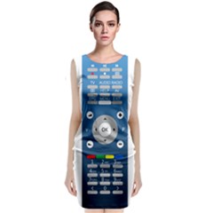 Remote Control Receiver Vcr Control Sleeveless Velvet Midi Dress by Wegoenart