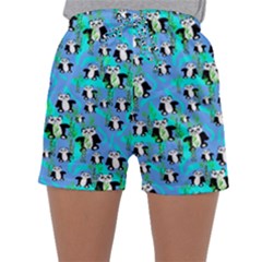 Cute Panda Bears Pattern Sleepwear Shorts by bloomingvinedesign
