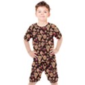 Pizza Pattern Kids  Tee and Shorts Set View1