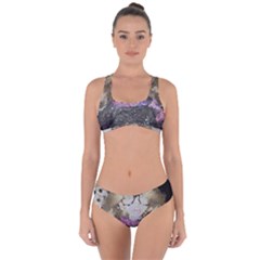 Cat Ears Doll Stained Glass Criss Cross Bikini Set