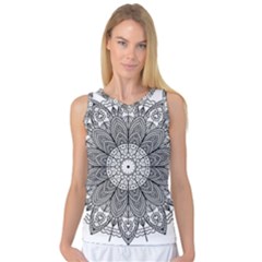 Mandala Meditation Zen Flower Yoga Women s Basketball Tank Top by Wegoenart