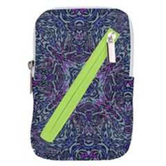 Pattern Fire Purple Repeating Belt Pouch Bag (small)