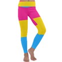 Pansexual Pride Flag Kids  Lightweight Velour Classic Yoga Leggings View1