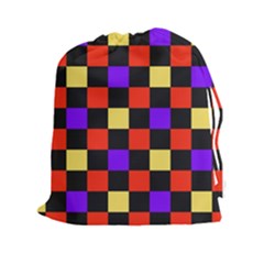 Checkerboard Again Drawstring Pouch (xxl) by impacteesstreetwearseven