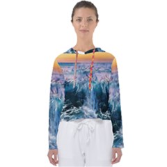Sea Waves Ocean Water Beach Surf Women s Slouchy Sweat by Pakrebo