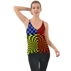 Checkerboard Again 7 Chiffon Cami by impacteesstreetwearseven