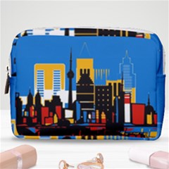 Architecture City House Window Make Up Pouch (medium)