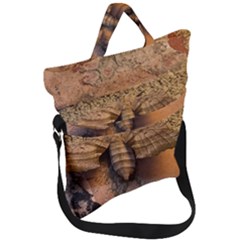 Night Moth Fold Over Handle Tote Bag by Riverwoman