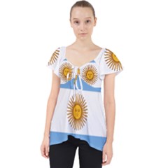 Argentina Flag Lace Front Dolly Top by FlagGallery