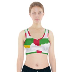 Central African Republic Flag Map Sports Bra With Pocket