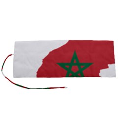 Morocco Flag Map Geography Outline Roll Up Canvas Pencil Holder (s) by Sapixe