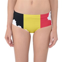 Belgium Country Europe Flag Mid-waist Bikini Bottoms