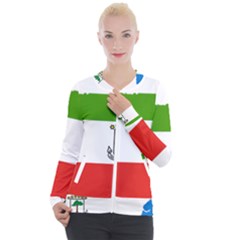 Equatorial Guinea Flag Map Casual Zip Up Jacket by Sapixe