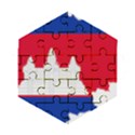Borders Country Flag Geography Map Wooden Puzzle Hexagon View1