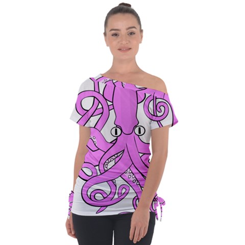 Squid Octopus Animal Tie-up Tee by Bajindul