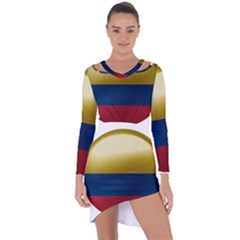 Colombia Flag Country National Asymmetric Cut-out Shift Dress by Sapixe
