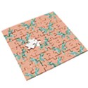 Turquoise Dragonfly Insect Paper Wooden Puzzle Square View3