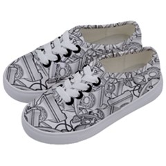 Phone Dial Communication Technology Kids  Classic Low Top Sneakers