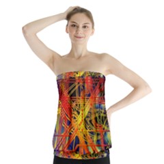 Board Circuits Control Center Trace Strapless Top by Pakrebo