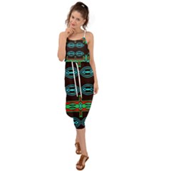 Ovals And Tribal Shapes                               Waist Tie Cover Up Chiffon Dress by LalyLauraFLM