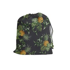 Pineapples Pattern Drawstring Pouch (large) by Sobalvarro