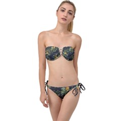 Pineapples Pattern Twist Bandeau Bikini Set by Sobalvarro