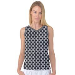 Fabric Black And White Material Women s Basketball Tank Top
