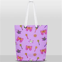 Moon Full Print Rope Handle Tote (small) by Mezalola