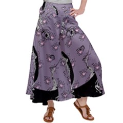 Wide Eyed Girl Grey Lilac Satin Palazzo Pants