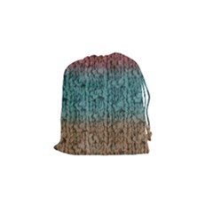Knitted Wool Ombre 1 Drawstring Pouch (small)