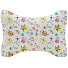 Summer Pattern Design Colorful Seat Head Rest Cushion by Simbadda