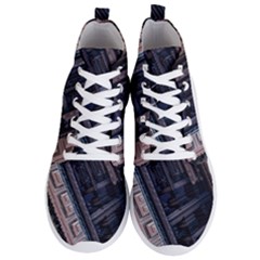 Fractal 3d Pattern Graphics Model Men s Lightweight High Top Sneakers by Simbadda