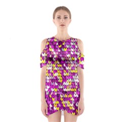 Funky Sequins Shoulder Cutout One Piece Dress by essentialimage