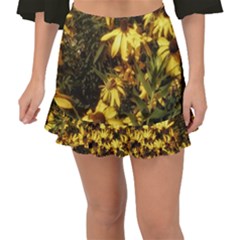 Echinacea Paradoxa Fishtail Mini Chiffon Skirt by Riverwoman