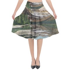 Glacier National Park Scenic View Flared Midi Skirt by Sudhe