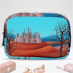 Castle Landscape Mountains Hills Make Up Pouch (small)