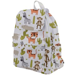 Cute Safari Animals Seamless Pattern Top Flap Backpack by Vaneshart