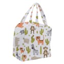 Cute Safari Animals Seamless Pattern Boxy Hand Bag View3