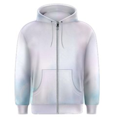 Pink Blue Blurry Pastel Watercolour Ombre Men s Zipper Hoodie by Lullaby